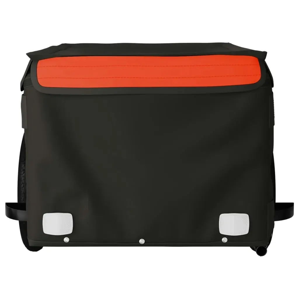 Bike Trailer Black and Orange 30 kg Iron 94075