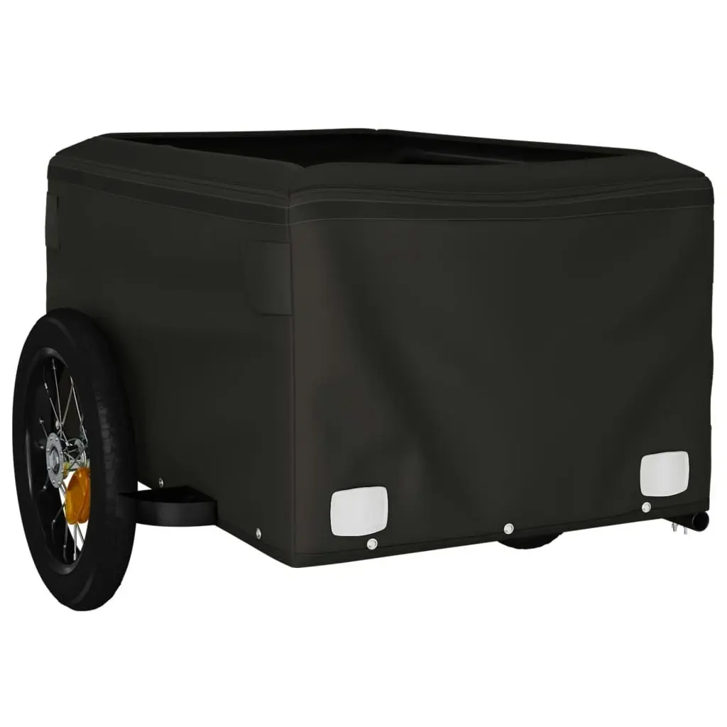 Bike Trailer Black and Orange 30 kg Iron 94075