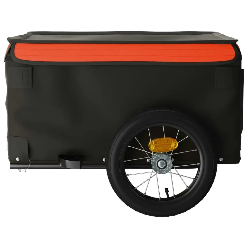 Bike Trailer Black and Orange 30 kg Iron 94075