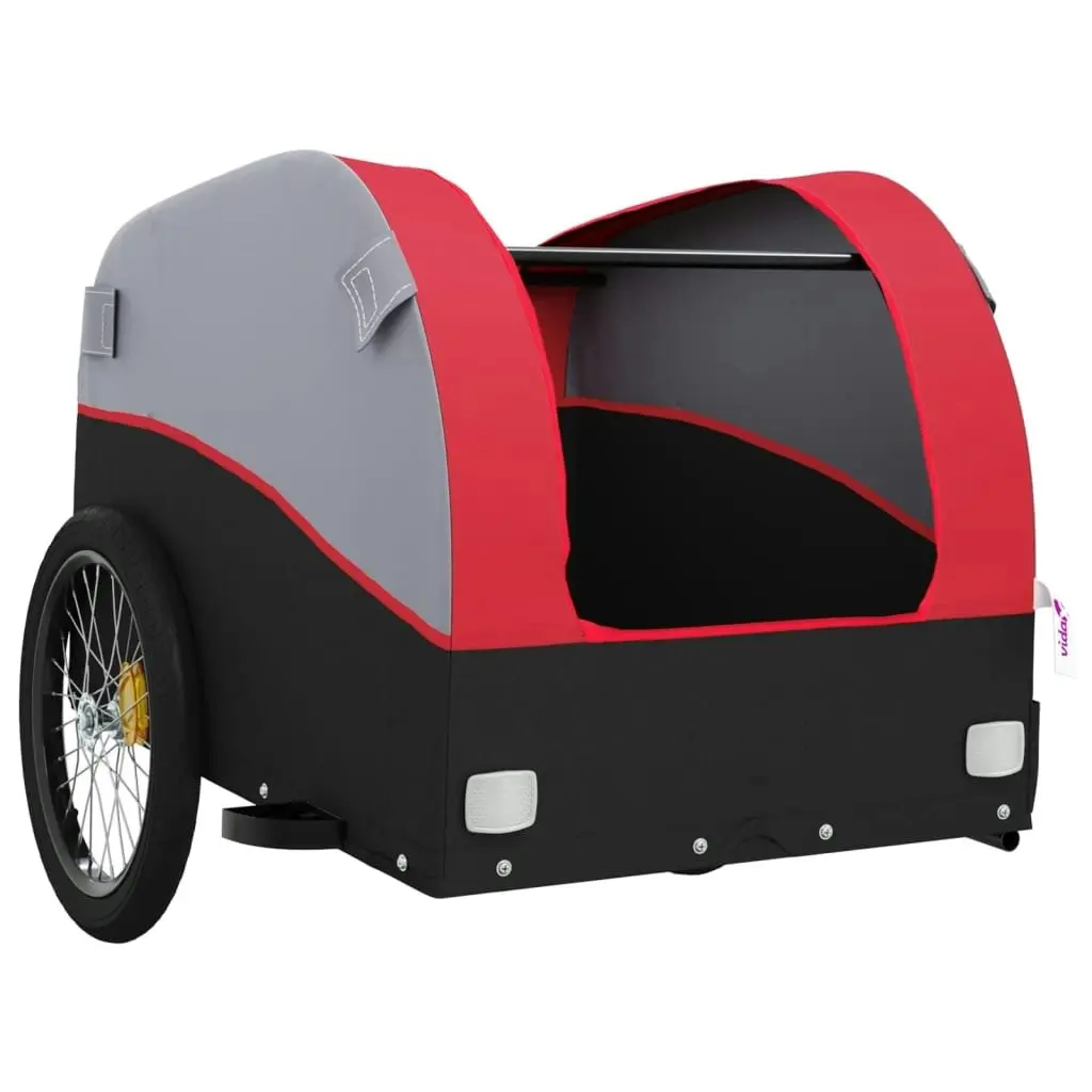 Bike Trailer Black and Red 45 kg Iron 94132