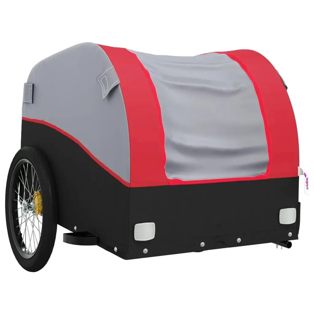 Bike Trailer Black and Red 45 kg Iron 94132