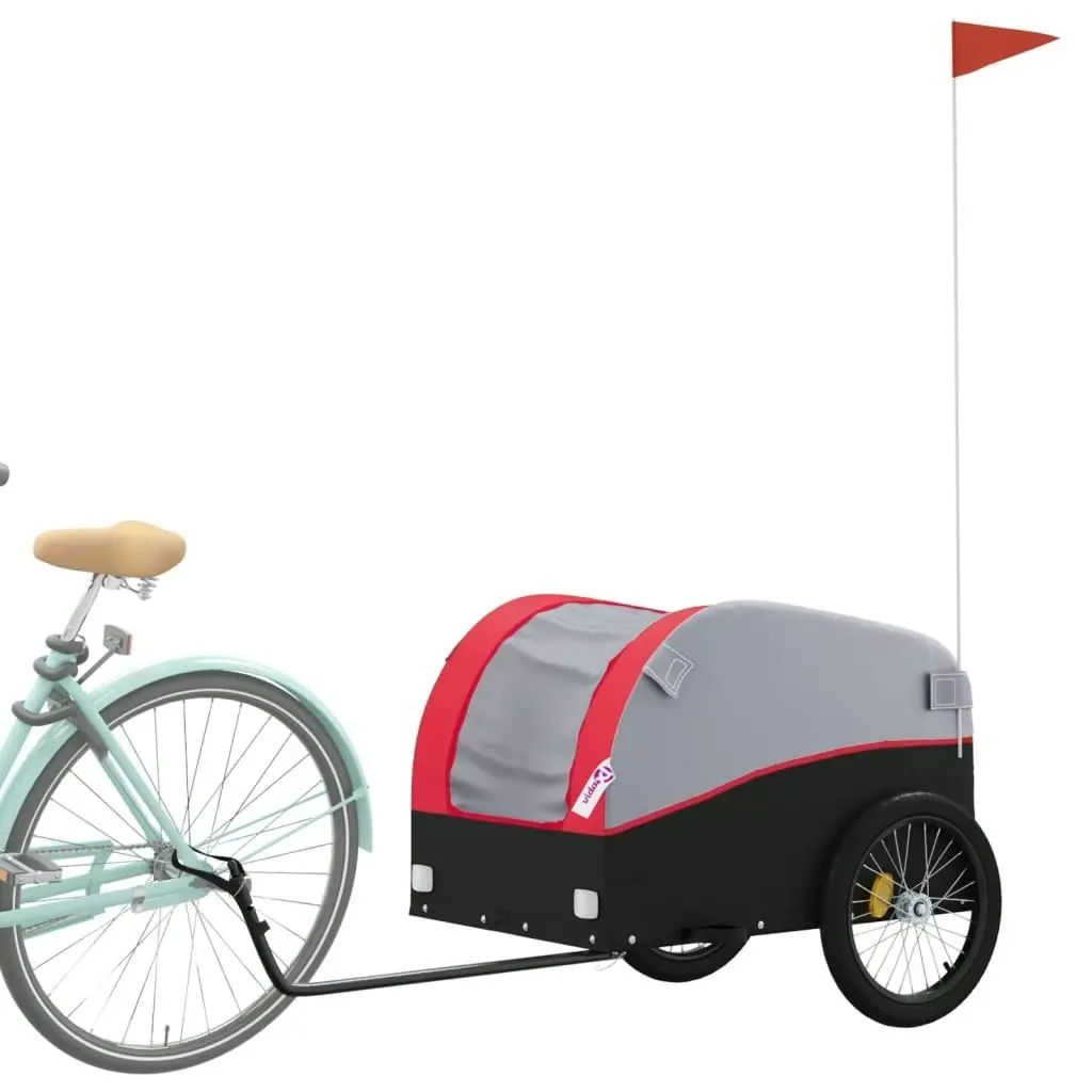 Bike Trailer Black and Red 45 kg Iron 94132