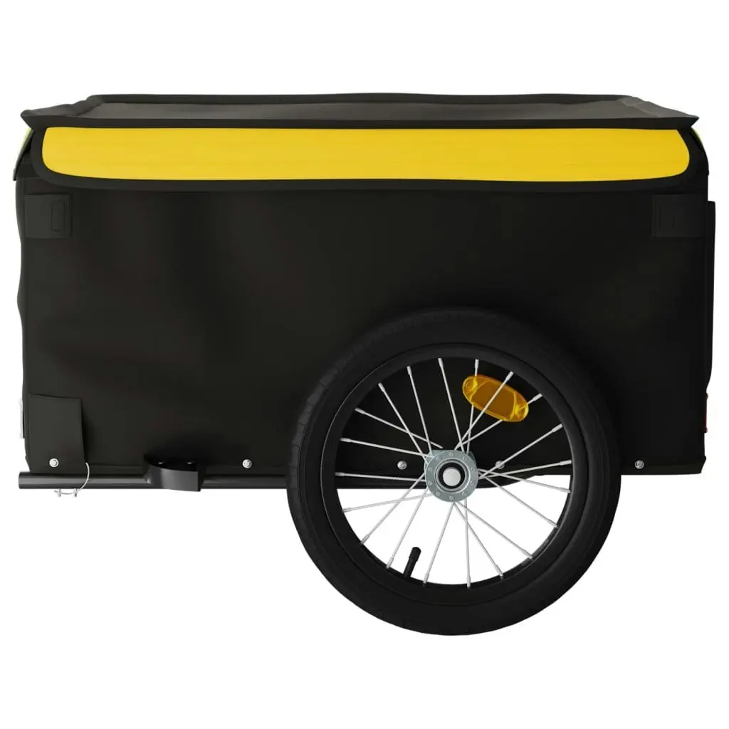 Bike Trailer Black and Yellow 45 kg Iron 94085