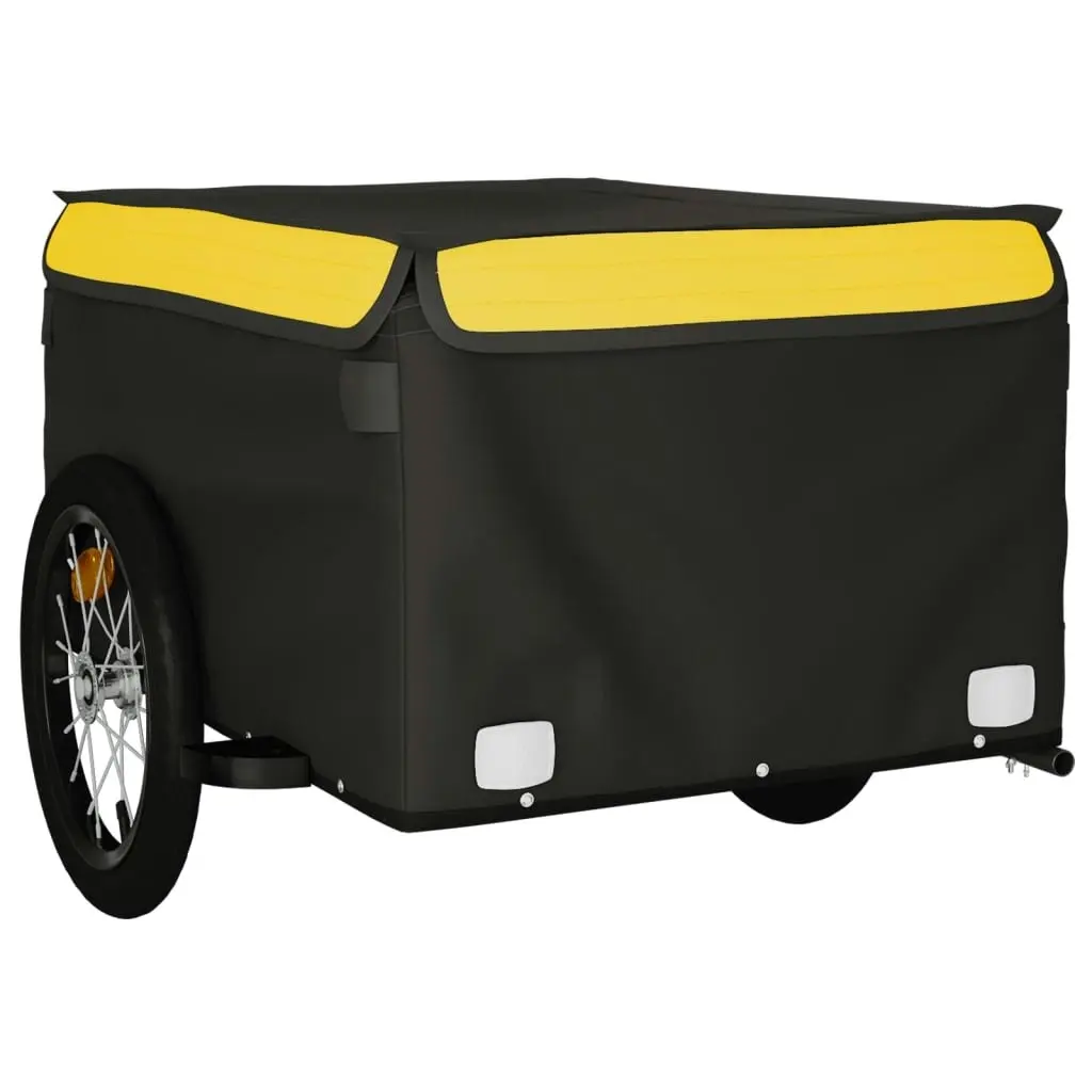 Bike Trailer Black and Yellow 45 kg Iron 94085