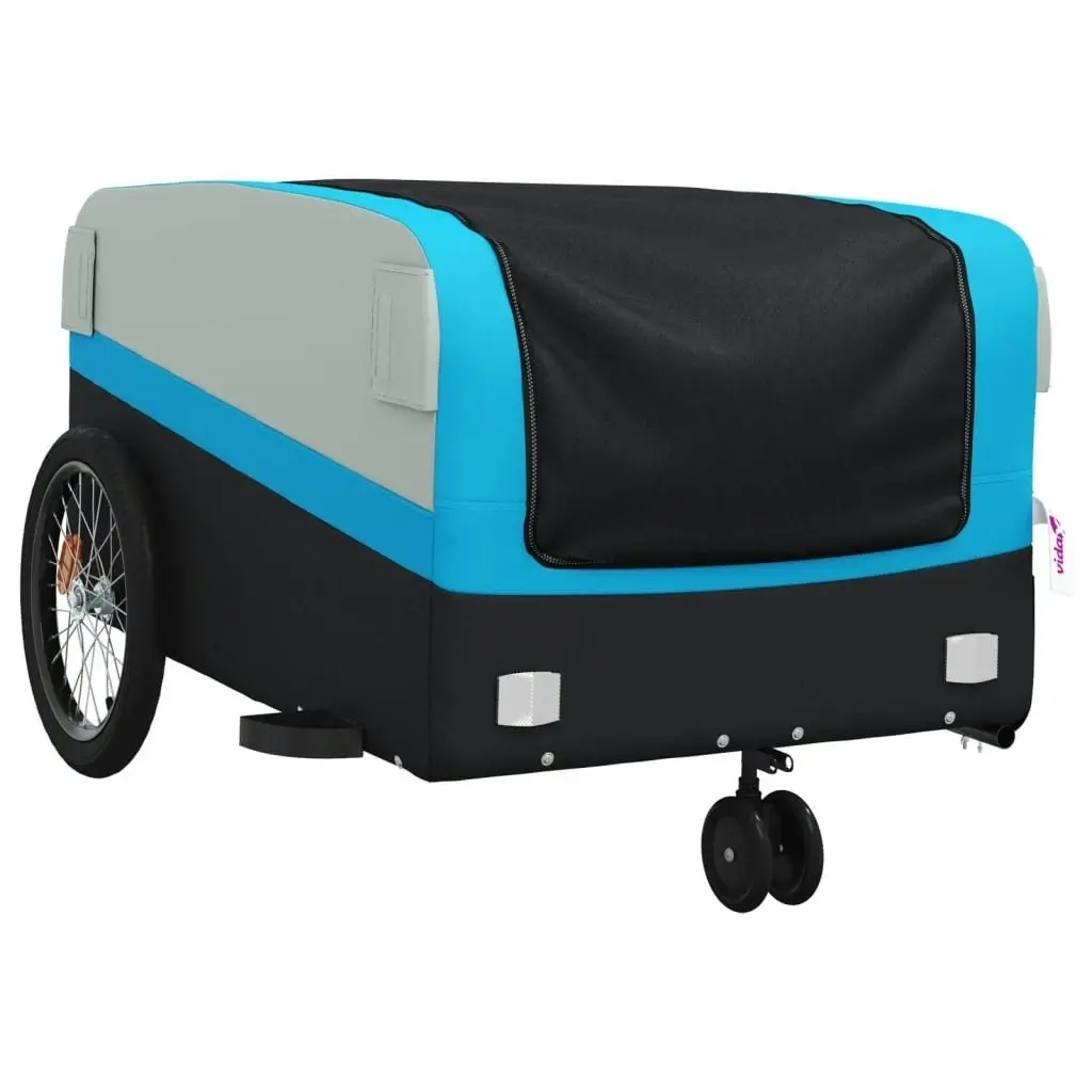 Bike Trailer Black and Blue 45 kg Iron 94072