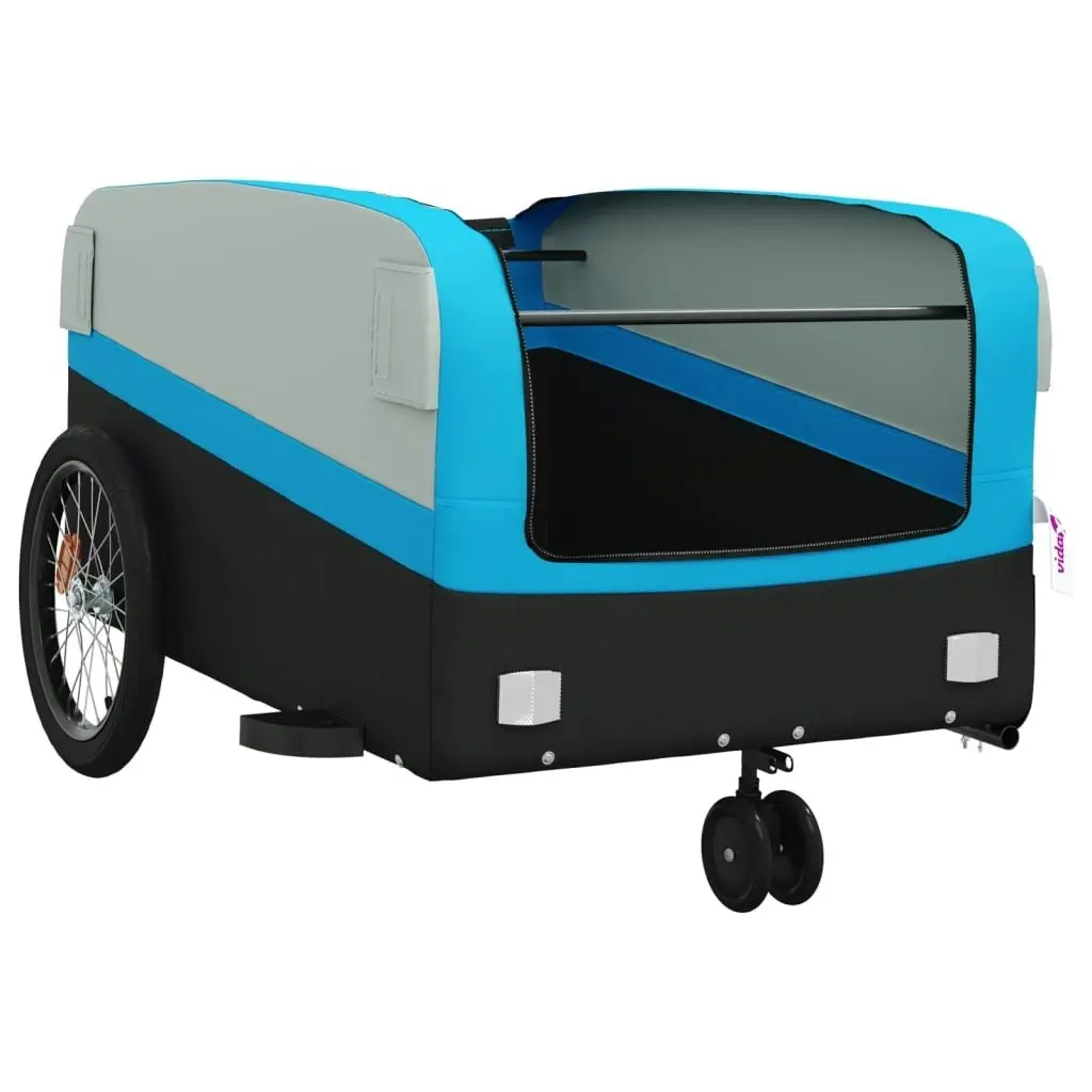 Bike Trailer Black and Blue 45 kg Iron 94072