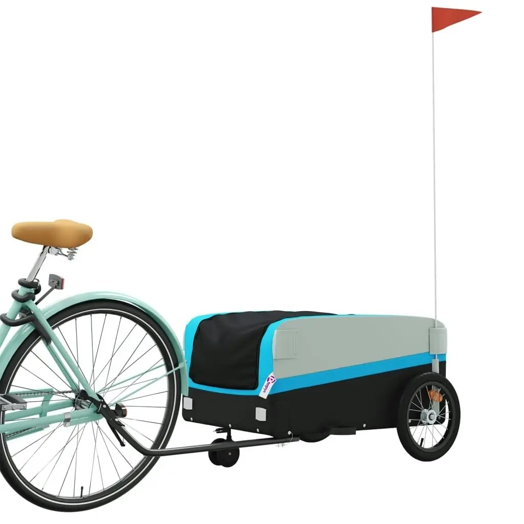 Bike Trailer Black and Blue 45 kg Iron 94072