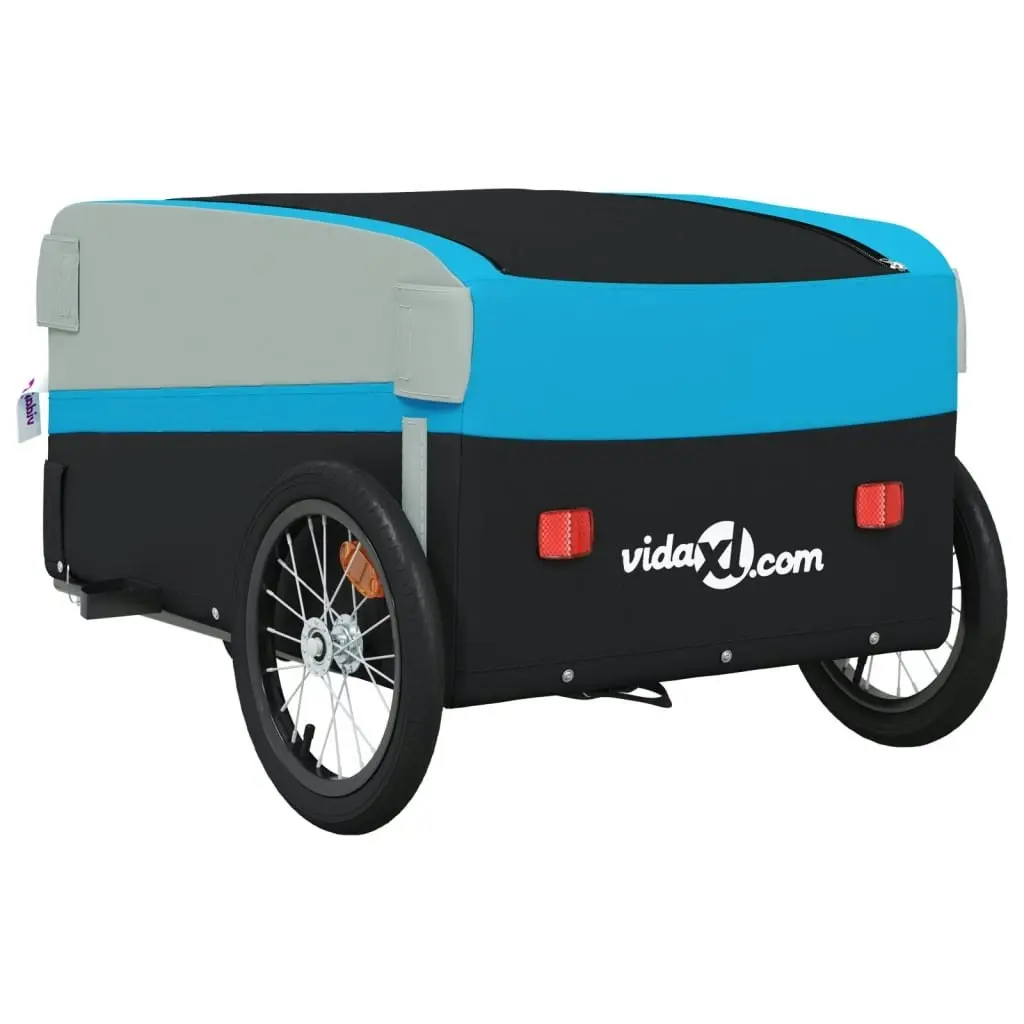 Bike Trailer Black and Blue 45 kg Iron 94072