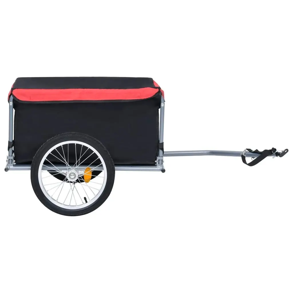 Bike Trailer Black and Red 65 kg 92588