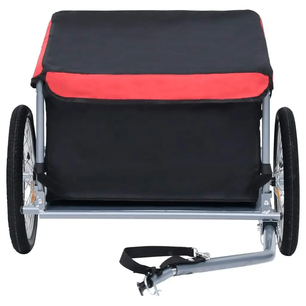 Bike Trailer Black and Red 65 kg 92588