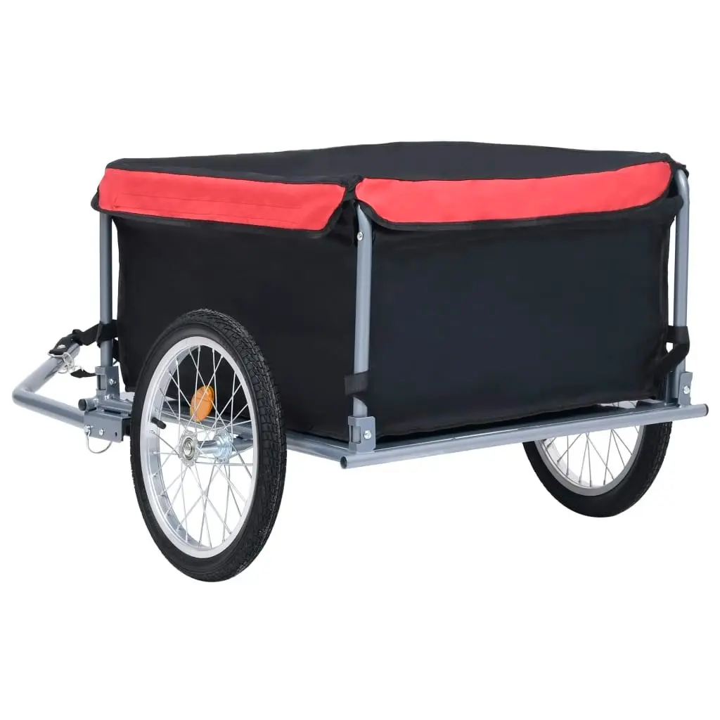 Bike Trailer Black and Red 65 kg 92588