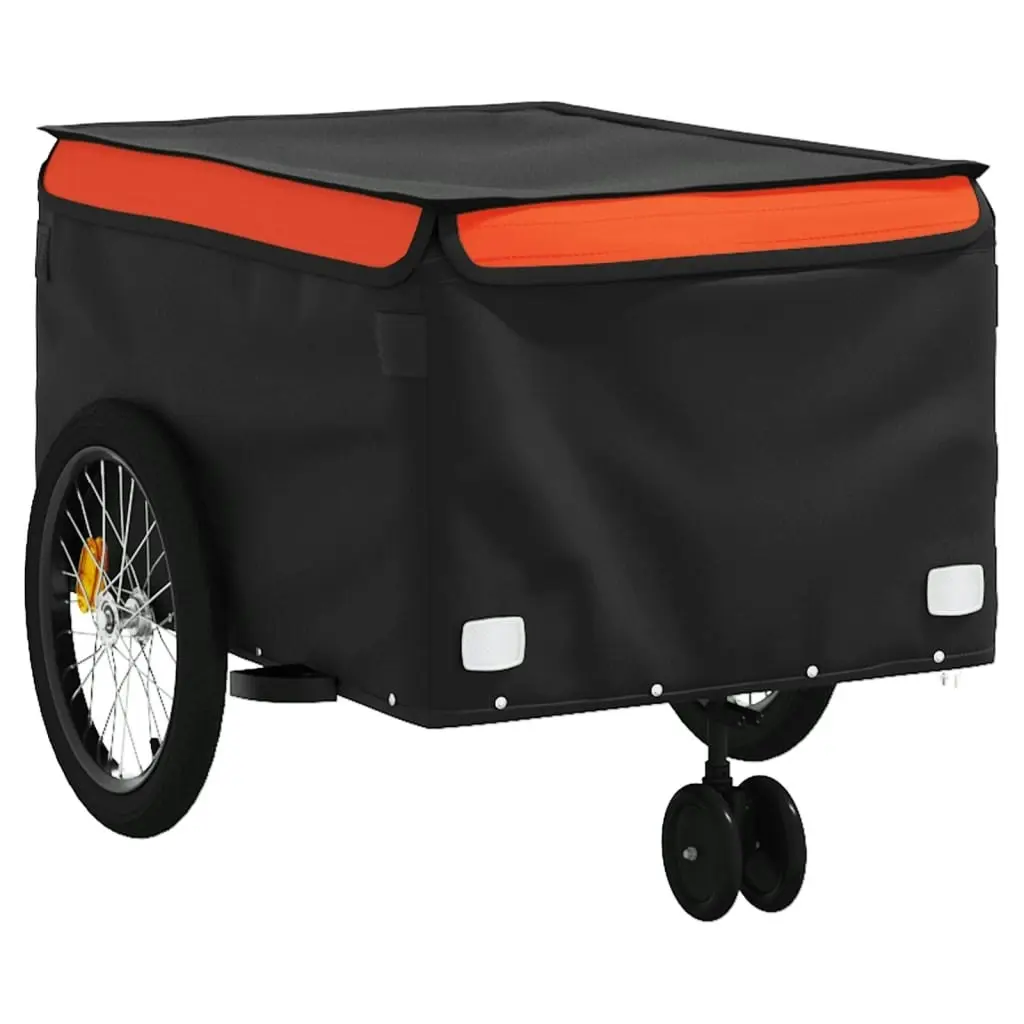 Bike Trailer Black and Orange 45 kg Iron 94110