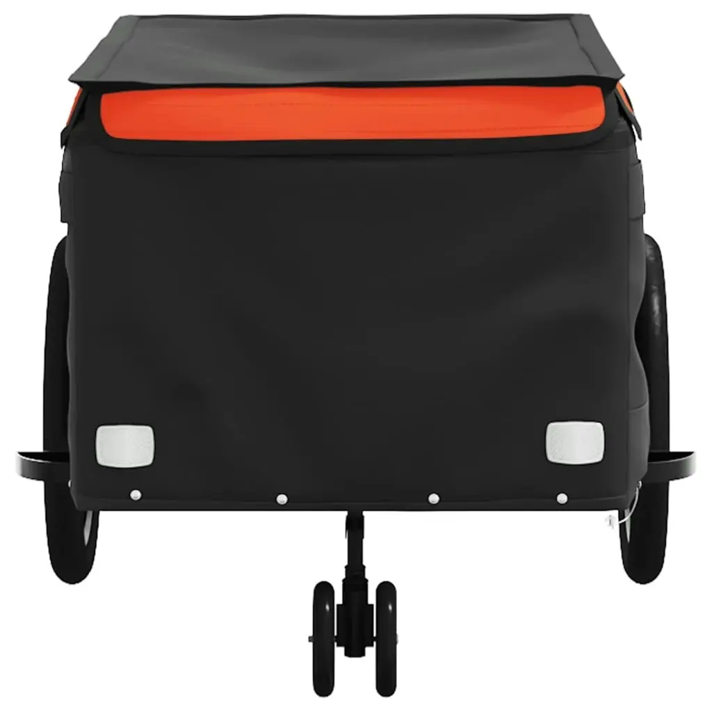 Bike Trailer Black and Orange 45 kg Iron 94110