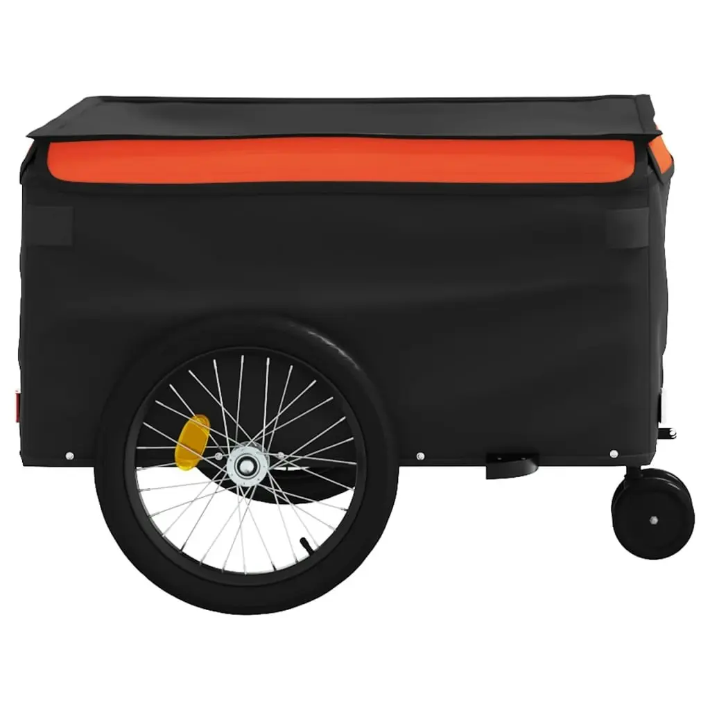 Bike Trailer Black and Orange 45 kg Iron 94110