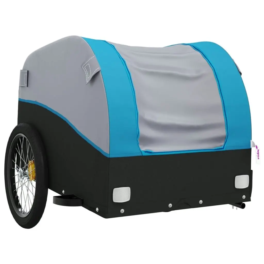 Bike Trailer Black and Blue 45 kg Iron 94128