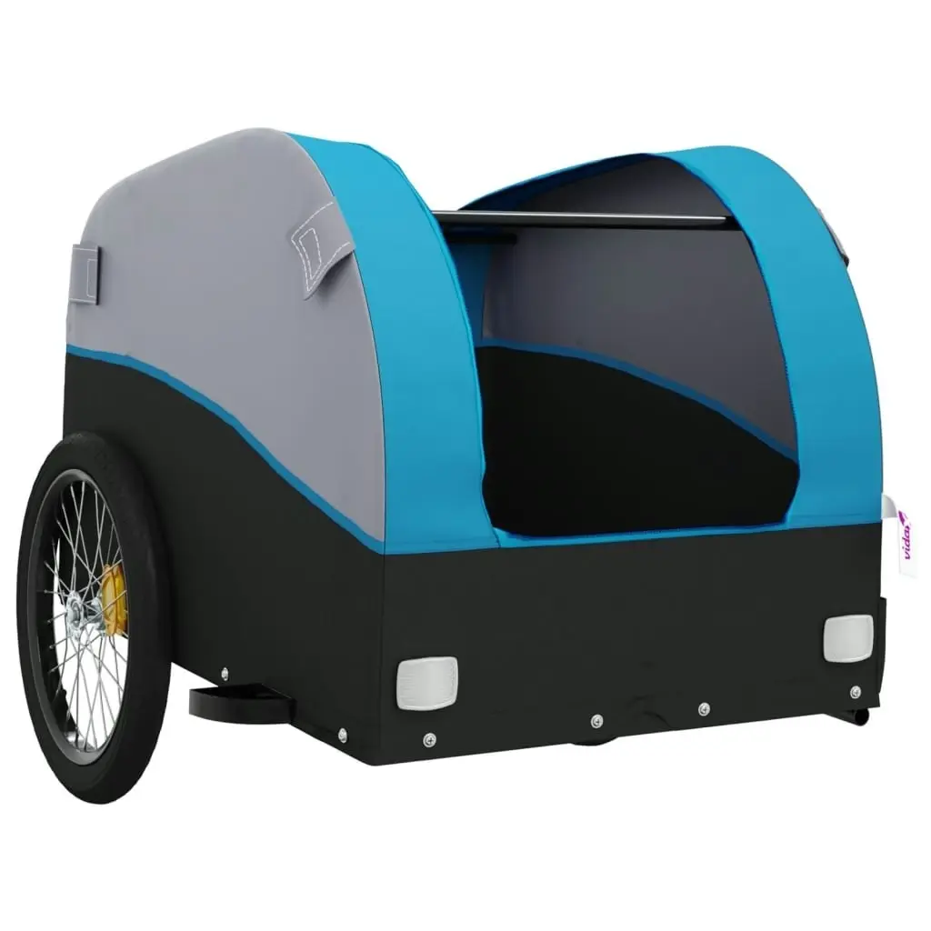 Bike Trailer Black and Blue 45 kg Iron 94128