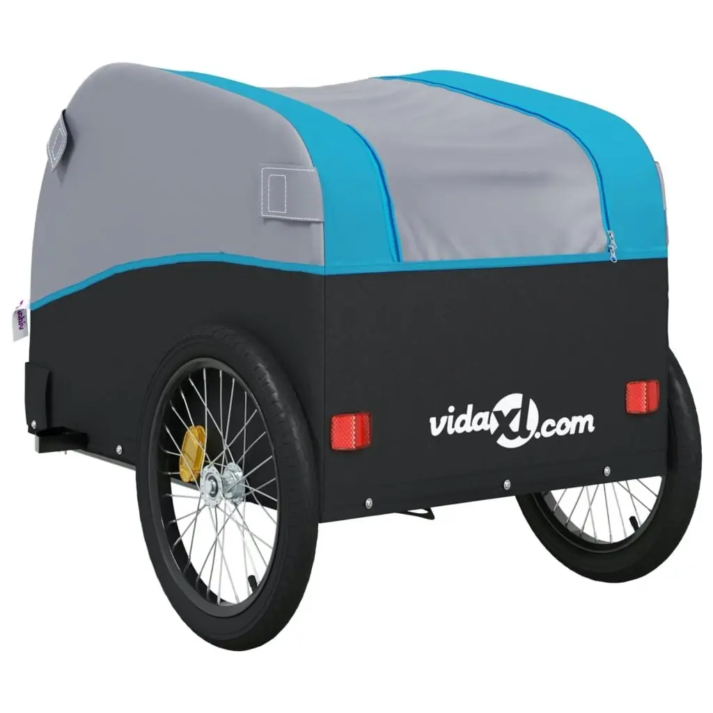 Bike Trailer Black and Blue 45 kg Iron 94128