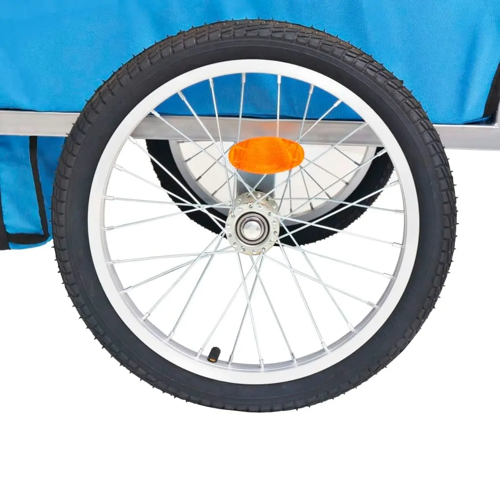 Bike Trailer Grey and Blue 30 kg 91372