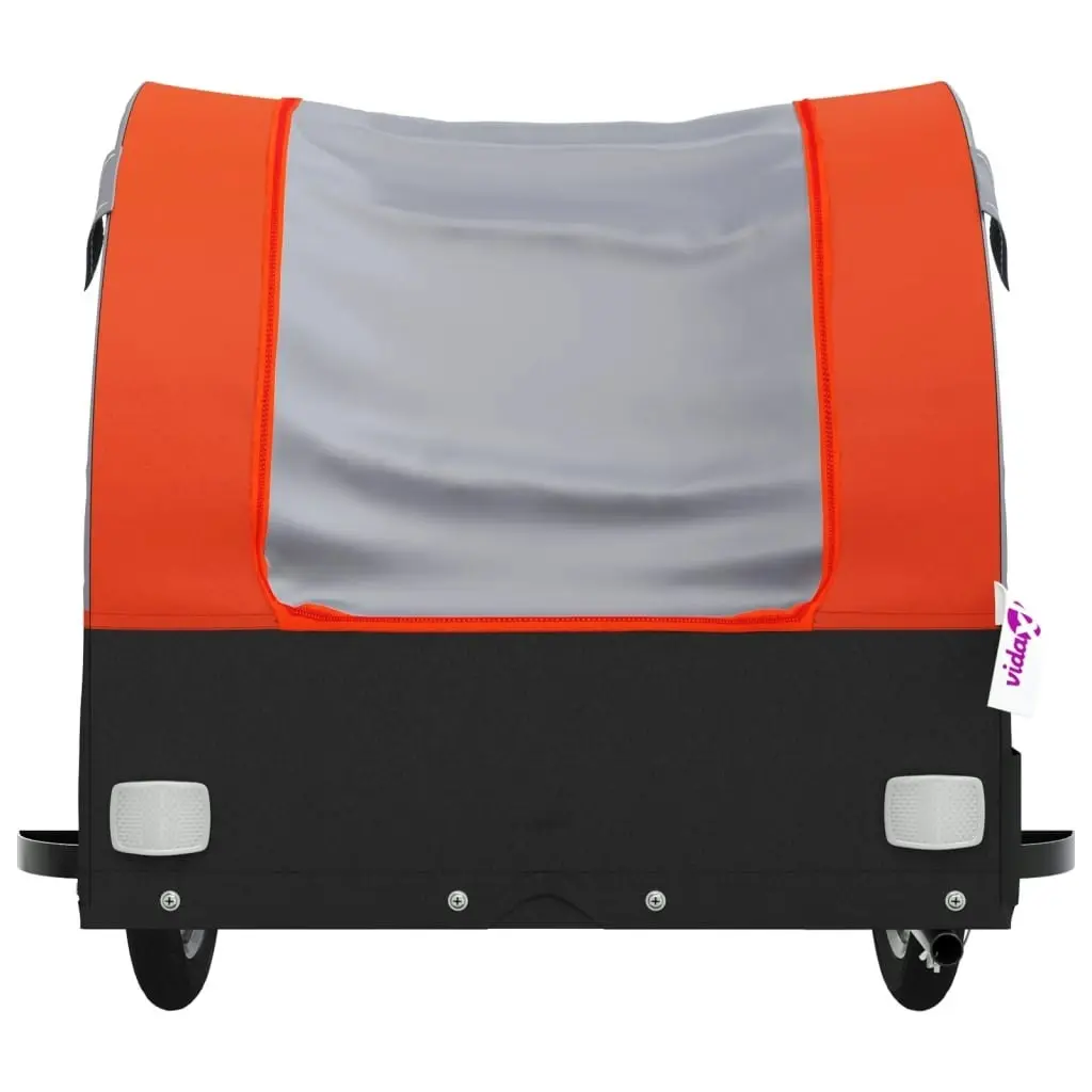 Bike Trailer Black and Orange 45 kg Iron 94131