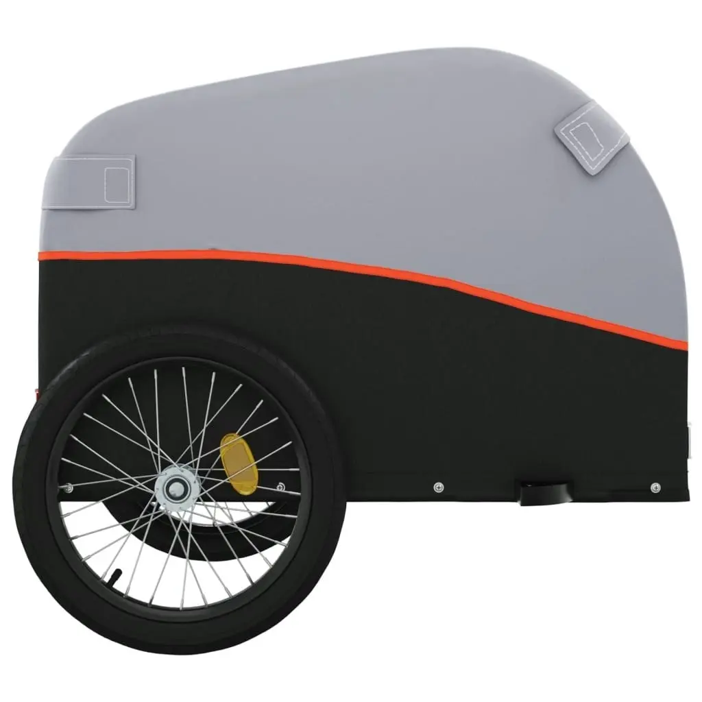 Bike Trailer Black and Orange 45 kg Iron 94131