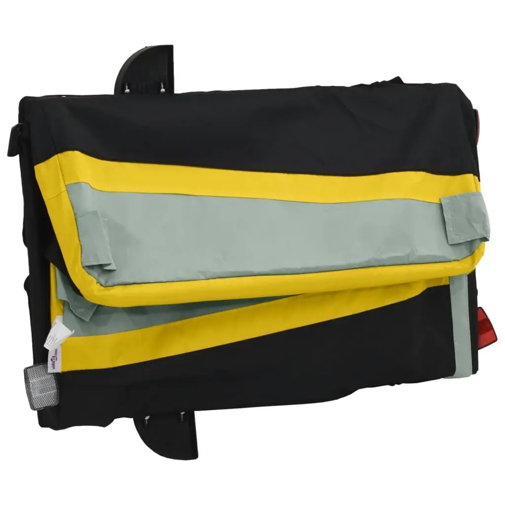 Bike Trailer Black and Yellow 30 kg Iron 94057