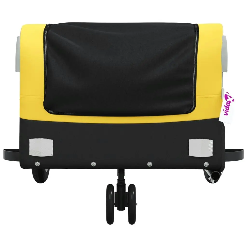 Bike Trailer Black and Yellow 30 kg Iron 94057