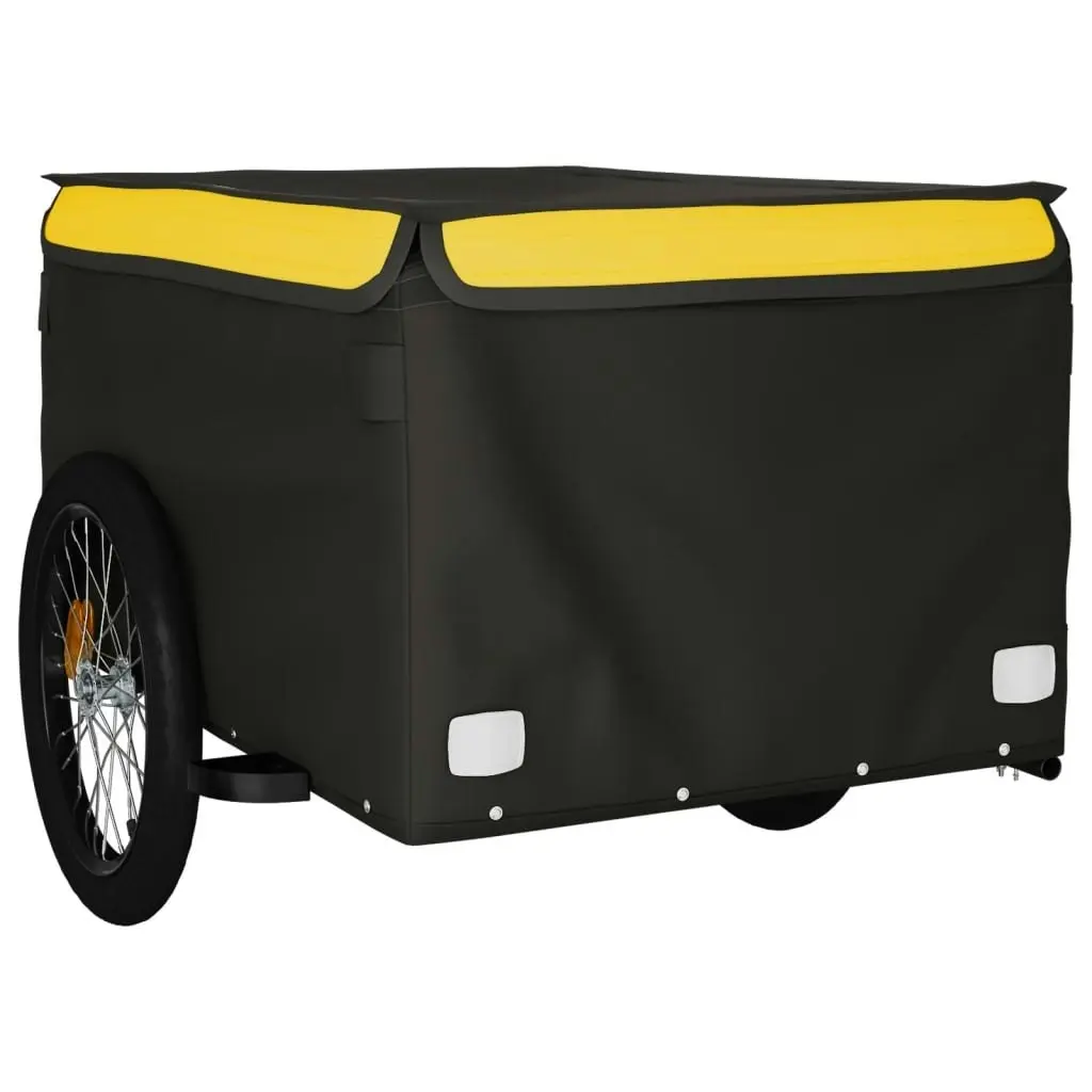 Bike Trailer Black and Yellow 45 kg Iron 94092