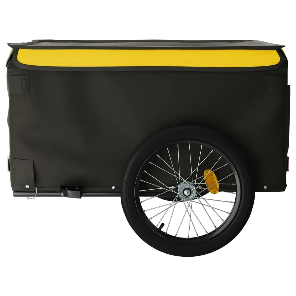 Bike Trailer Black and Yellow 45 kg Iron 94092