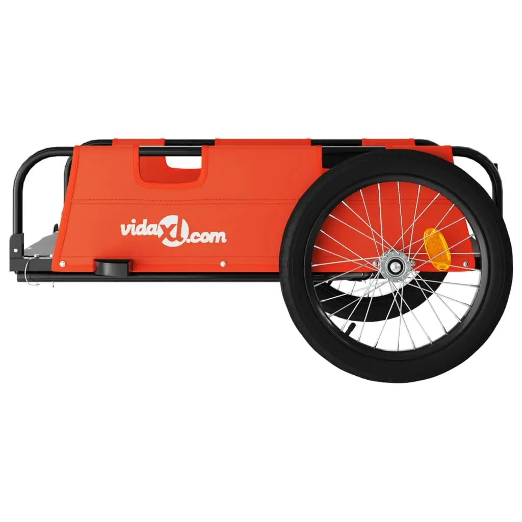 Bike Trailer Orange Oxford Fabric and Iron 94173