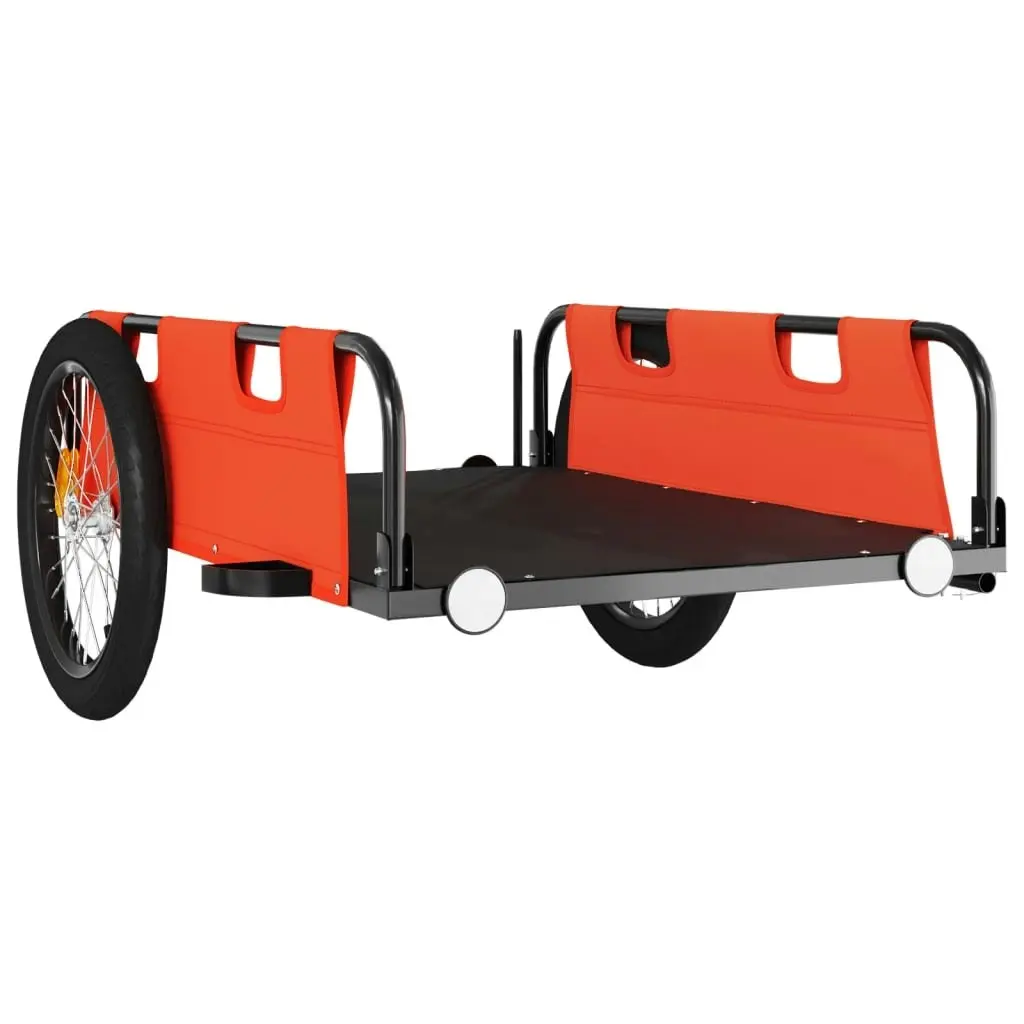 Bike Trailer Orange Oxford Fabric and Iron 94173