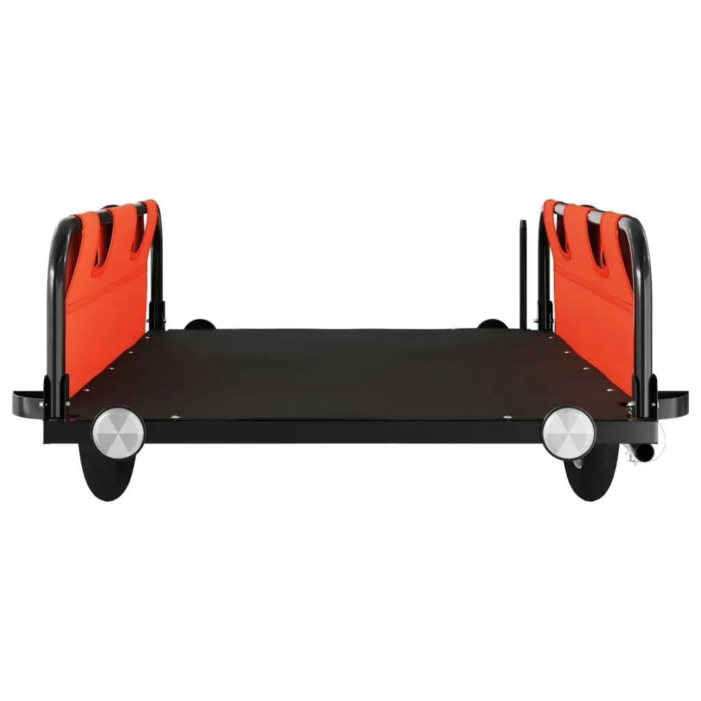 Bike Trailer Orange Oxford Fabric and Iron 94173