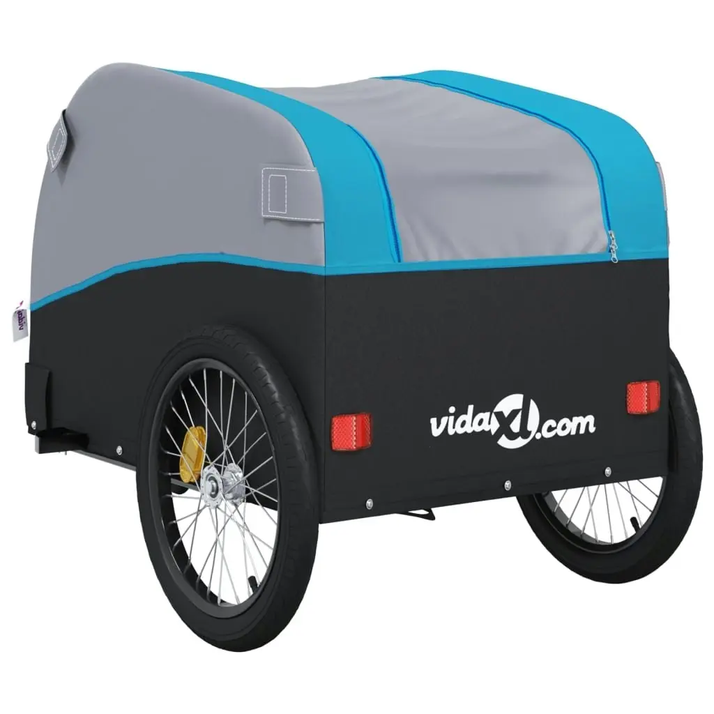 Bike Trailer Black and Blue 45 kg Iron 94149