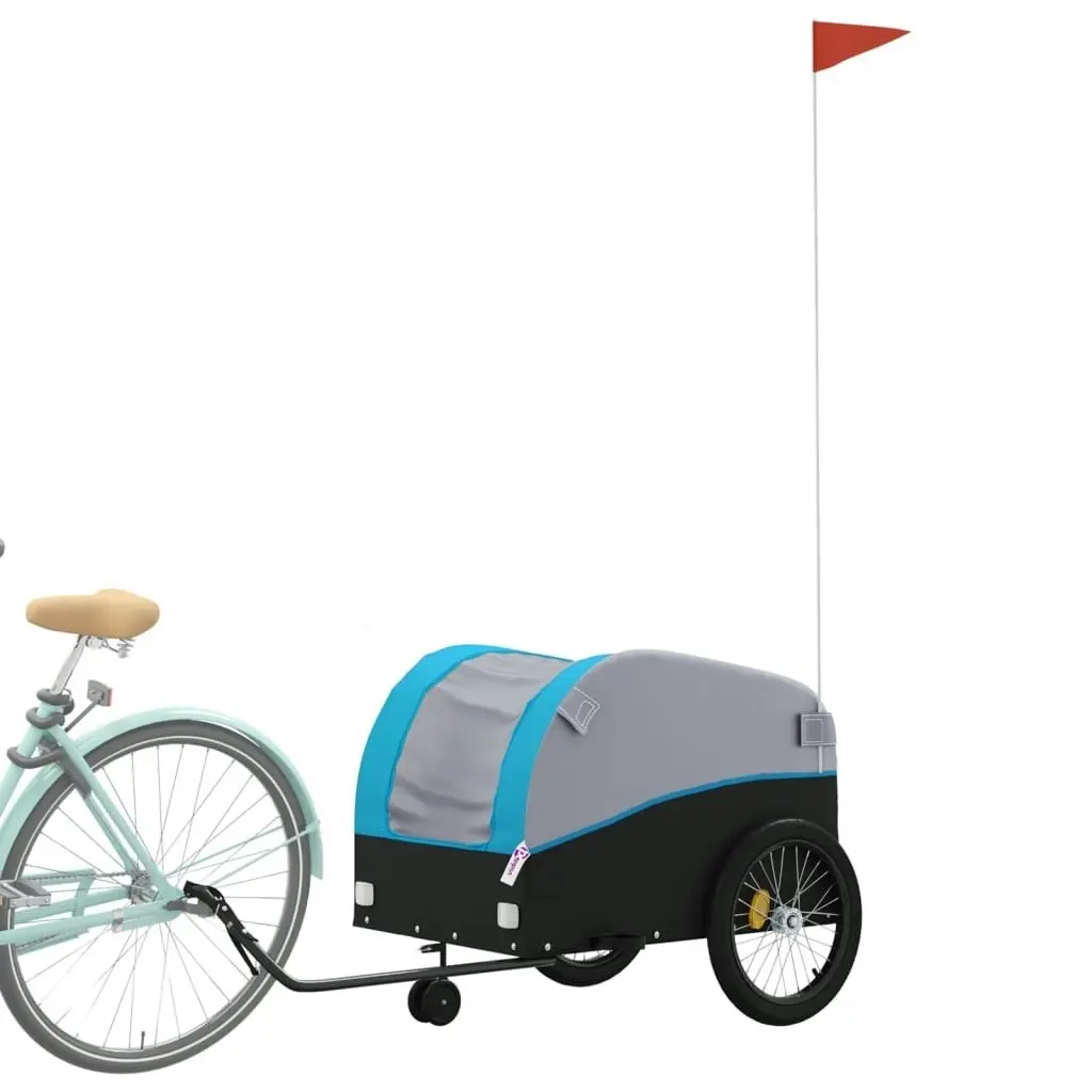 Bike Trailer Black and Blue 45 kg Iron 94149