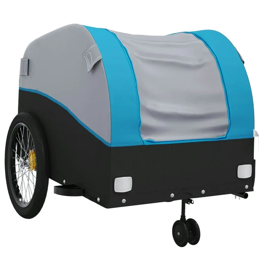 Bike Trailer Black and Blue 45 kg Iron 94149