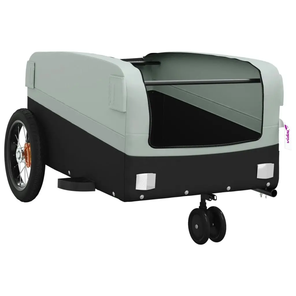 Bike Trailer Black and Grey 30 kg Iron 94056