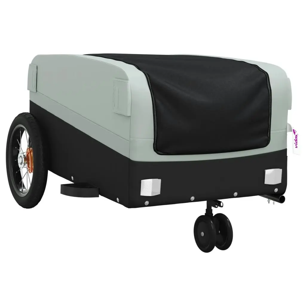 Bike Trailer Black and Grey 30 kg Iron 94056