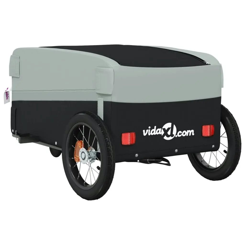 Bike Trailer Black and Grey 30 kg Iron 94056