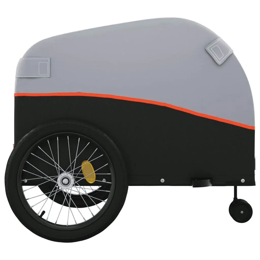 Bike Trailer Black and Orange 45 kg Iron 94152