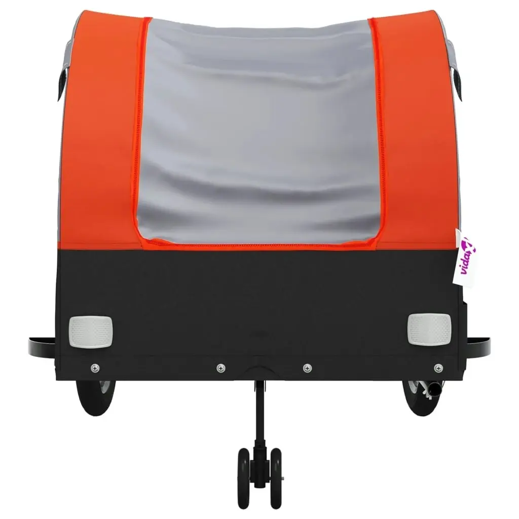 Bike Trailer Black and Orange 45 kg Iron 94152