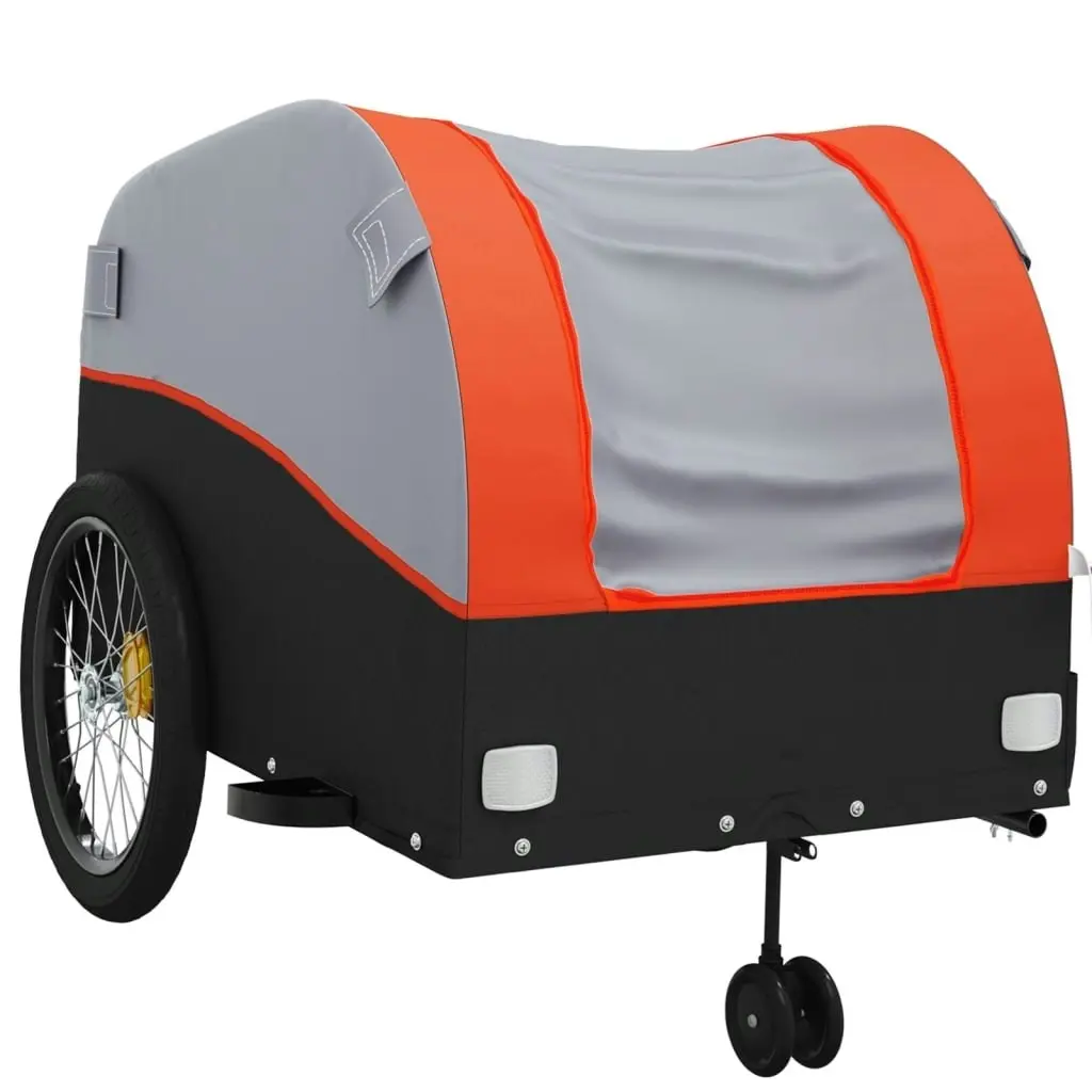 Bike Trailer Black and Orange 45 kg Iron 94152