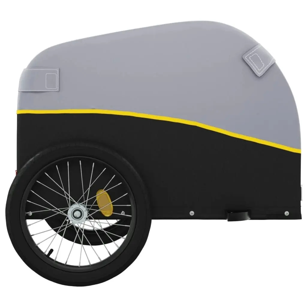 Bike Trailer Black and Yellow 45 kg Iron 94127