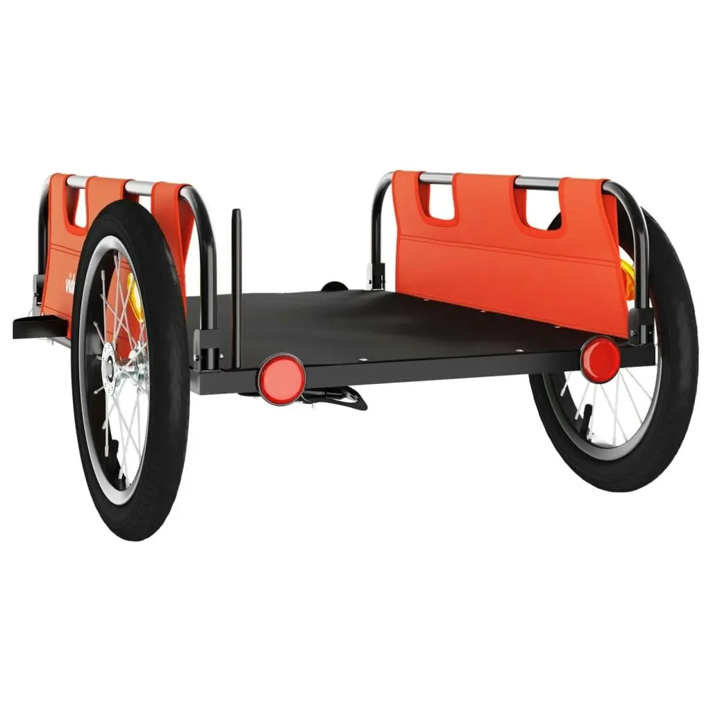 Bike Trailer Orange Oxford Fabric and Iron 94166