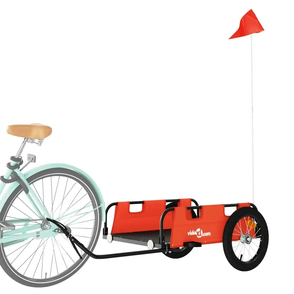 Bike Trailer Orange Oxford Fabric and Iron 94166