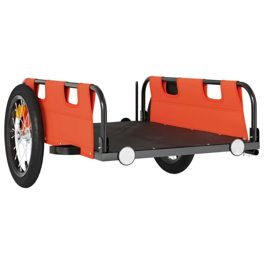 Bike Trailer Orange Oxford Fabric and Iron 94166