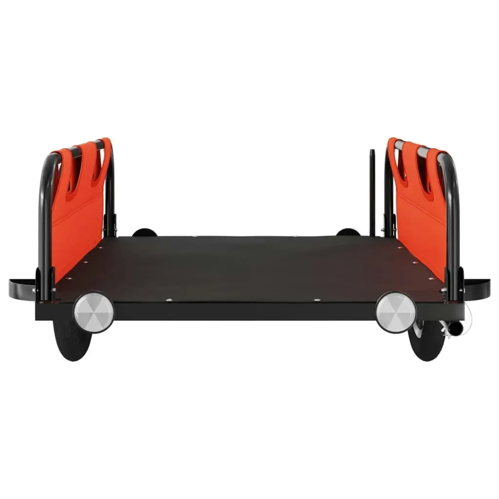 Bike Trailer Orange Oxford Fabric and Iron 94166