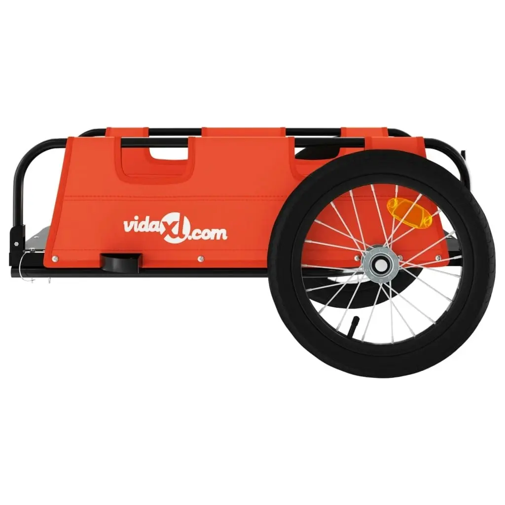 Bike Trailer Orange Oxford Fabric and Iron 94166