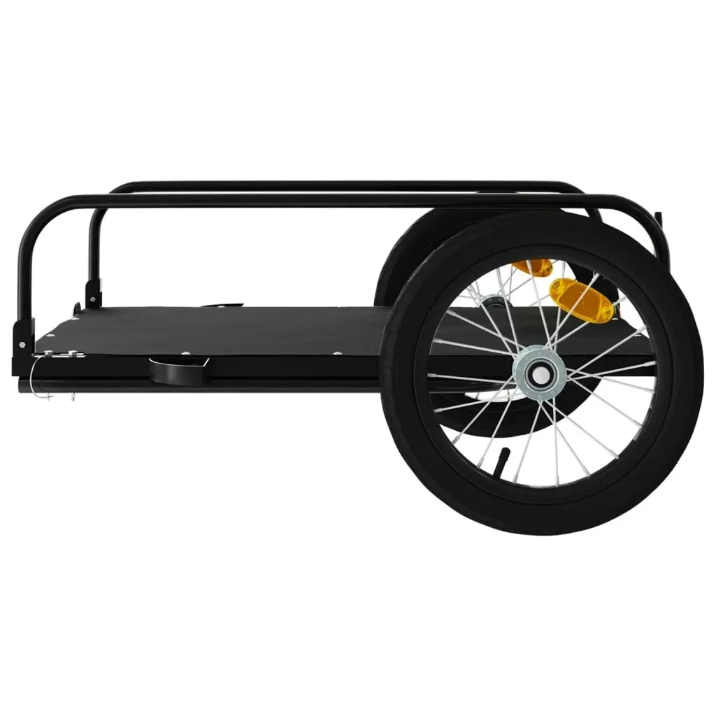 Bike Trailer Black 126x63x34 cm Iron 94202