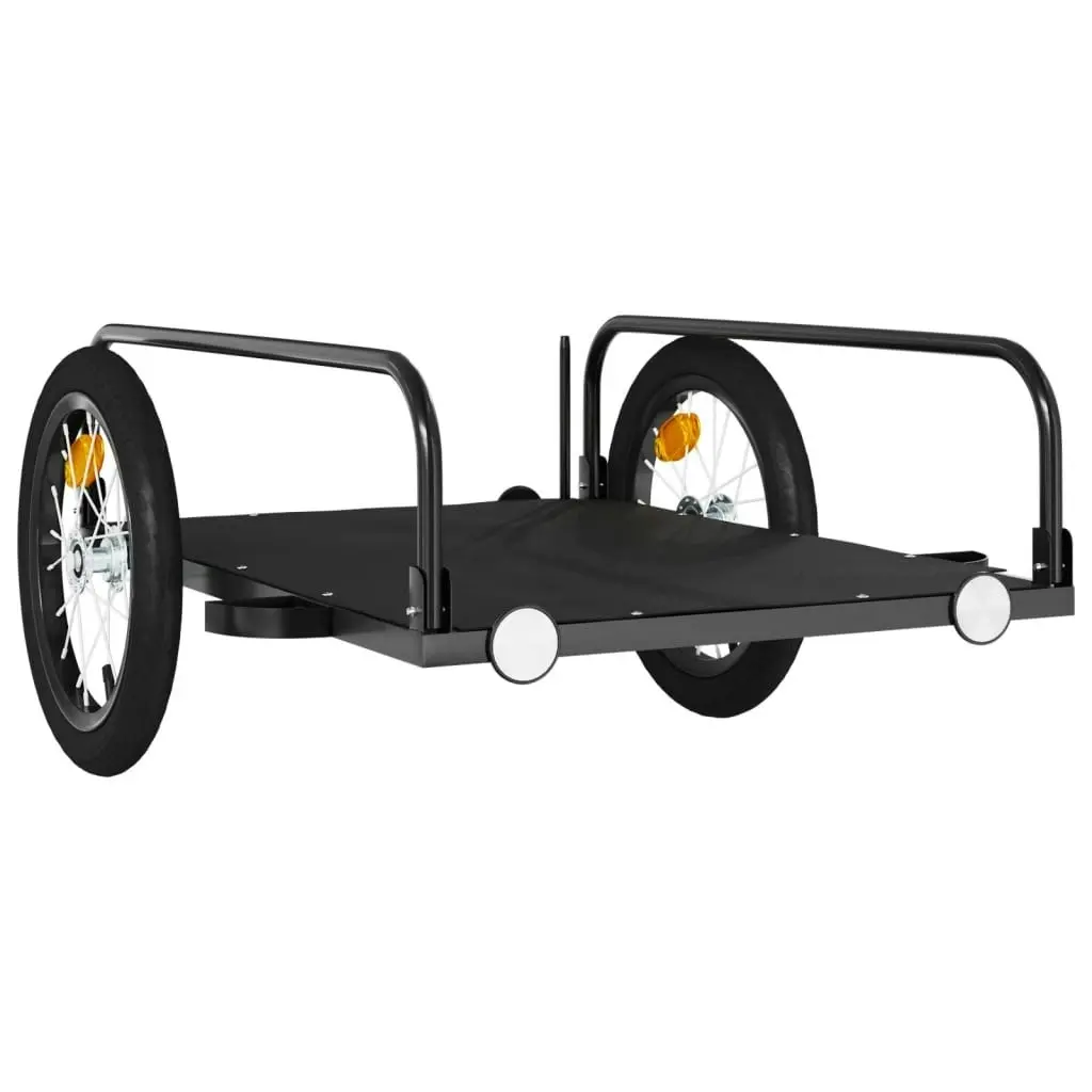 Bike Trailer Black 126x63x34 cm Iron 94202