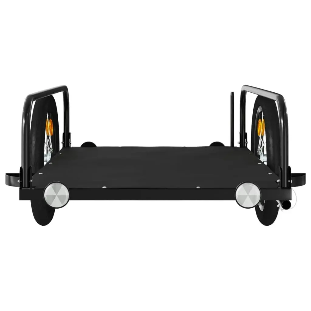 Bike Trailer Black 126x63x34 cm Iron 94202