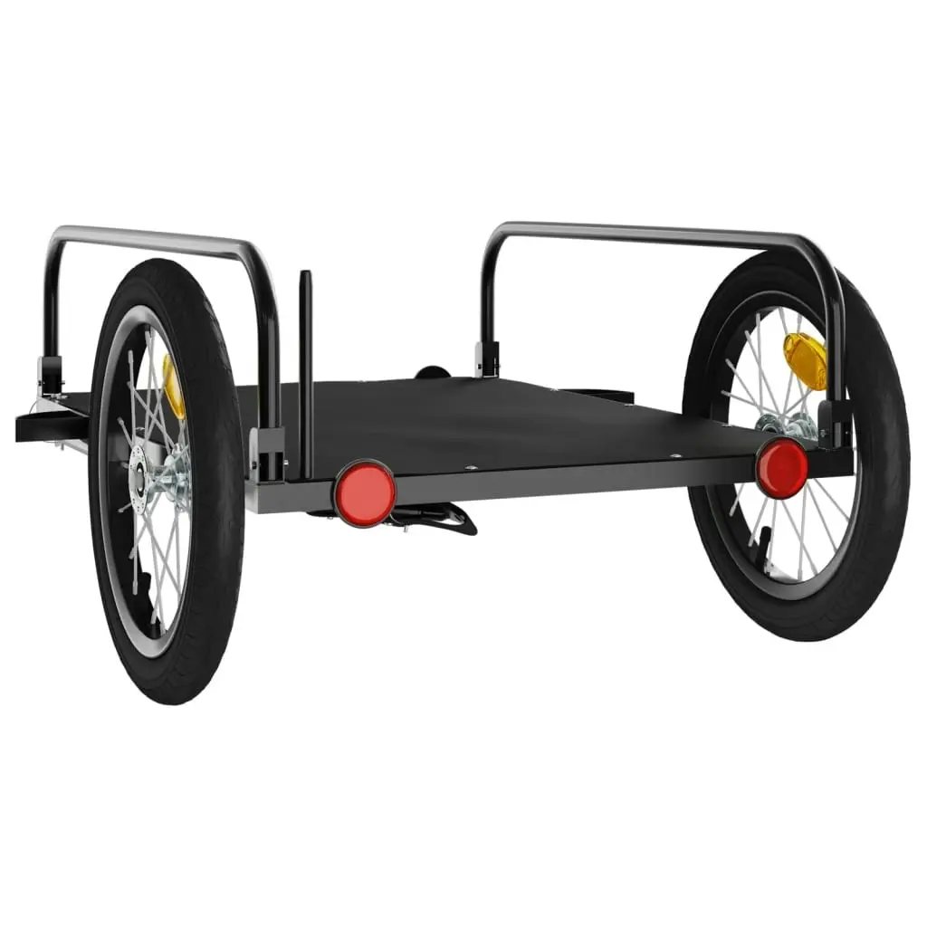 Bike Trailer Black 126x63x34 cm Iron 94202